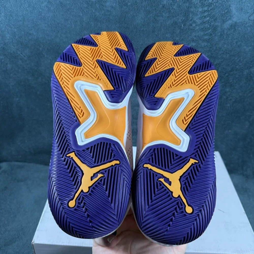 Jordan One Take 4 White/Purple/Gold Basketball Shoes Men's Size 11.5 DO7193-100‎